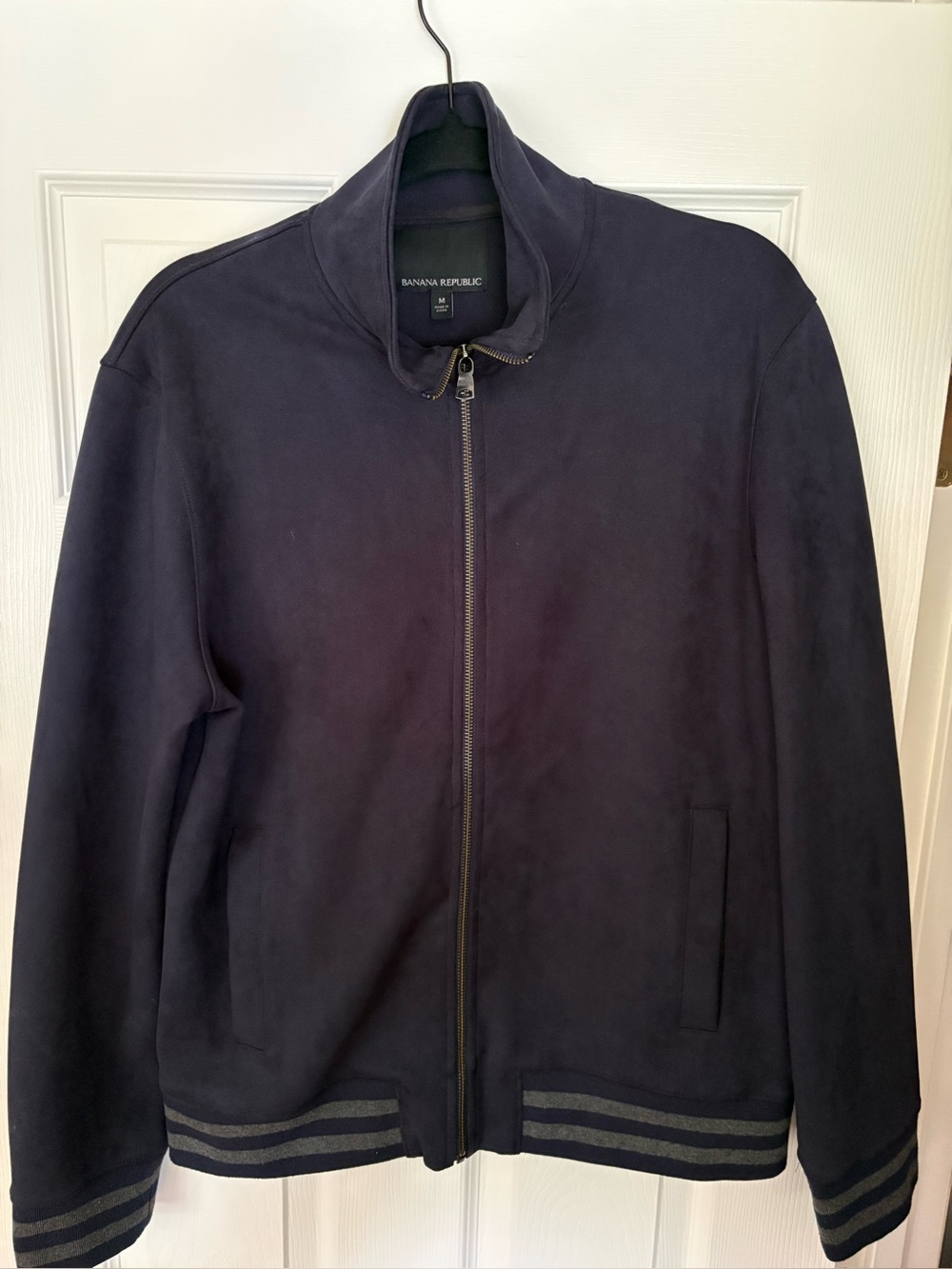 Men’s, Banana Republic Bomber Jacket, Navy Blue, Medium